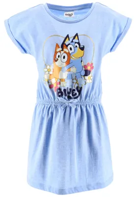 Produktbild von Sommerkleid Bluey & Bingo mit Glitzer Hellblau 98 cm