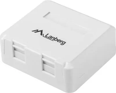 Produktbild von Lanberg OK1-0002-W, Cat6, 10/100/1000Base-T(X), Wei, 70,3 mm, 60,3 mm, 26,4 mm