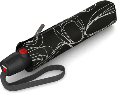 Produktbild von Knirps T.200 Duomatic Regenschirm Taschenschirm Schirm sturmfest pure black
