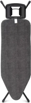 Produktbild von Stahlbügelbrett für Dampfbügeln, schwarz, 124x45cm
