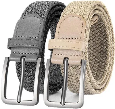 Produktbild von Breite, elastische Riemen für Damen und Herren - Schwarz/Braun - 90-125cm, 3,3cm breit, 1 Stück