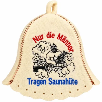 Produktbild von Filzkappe für Sauna Saunahut Saunamütze Saunakappe " Nur die Männer Tragen Saunahüte"