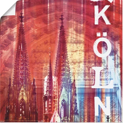 Produktbild von ARTland Poster Köln Skyline Collage II Größe: 50x50 cm