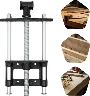 Obrázok produktu pre Stolový zverák - Pracovný stôl/stolový zverák - 22 cm - Na spracovanie dreva - Stolová svorka - Čierna
