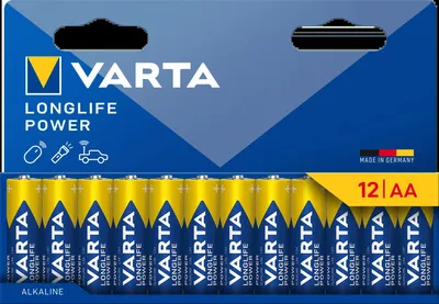 Productafbeelding van VARTA 4906 121 782, VARTA Alkaline batterij "LONGLIFE POWER", Mignon AA, 12 stuks