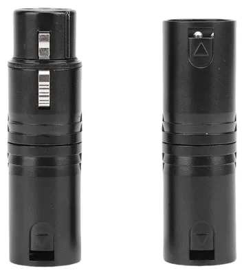 Image de Adaptateur XLR, mâle vers femelle, connecteur symétrique à 3 broches pour le streaming en direct, studio et scène