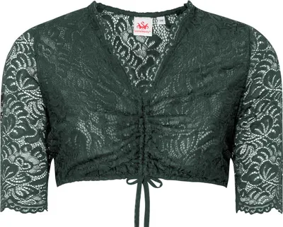 Produktbild von Dirndlbluse Ansbach dunkelgrün 34