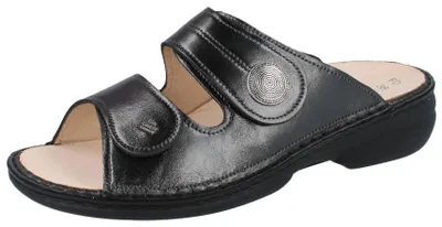 Produktbild von FINN COMFORT Sansibar Damen Pantolette grau anthrazit Glattleder - Größe: 41