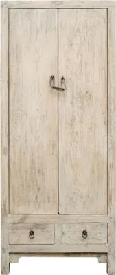 Produktbild von Casa Padrino Landhausstil Schrank Naturfarben 75 x 40 x H. 180 cm - Schrank im Landhausstil