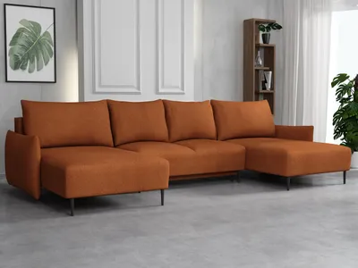 Obrázek produktu pro Rozkládací rohová sedačka do U SULMA - hnědá