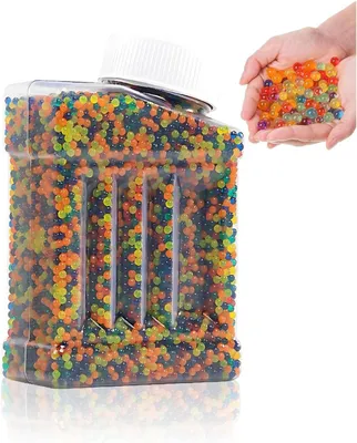 Produktbild von Bunte Wasserperlen (ca. 60.000 Stück), dekorativ, für Vasen/Blumen/Bastelarbeiten