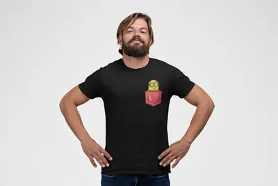 Produktbild von D&B Uni Polo  PO00020 Minion Pocket Schwarz-Größe 2XL