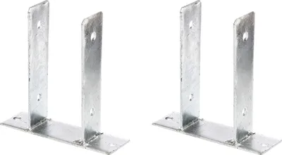 Immagine prodotto di Supporti per pali a U Alberts (2 pezzi), da avvitare, per pali in legno da 91 mm, altezza 200 mm, zincati a caldo