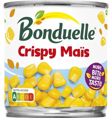 Zdjęcie produktu dla Bonduelle Crispy Maïs 300g – chrupiąca kukurydza, dodatek do przekąsek i sałatek