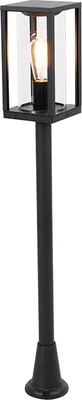 Produktbild von Qazqa Design außen Laterne für den Garten - Charlois - Schwarz, max. 40W, Geeignet für LED, 100cm, IP44