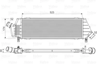 Produktbild von VALEO 818354 Ladeluftkühler LLK für NISSAN MICRA III (K12) Turbo Intercooler