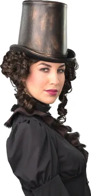 Produktbild von Zylinder Hut Lederoptik bronze Halloween Karneval Fasching Kostüm Zubehör Gr. 61