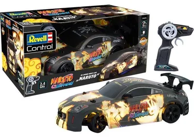 Immagine prodotto di Auto da drift RC, REVELL Control Naruto, 2,4 GHz, scala 1:18, pneumatici da strada inclusi, illuminazione a LED, dai 6 anni in su