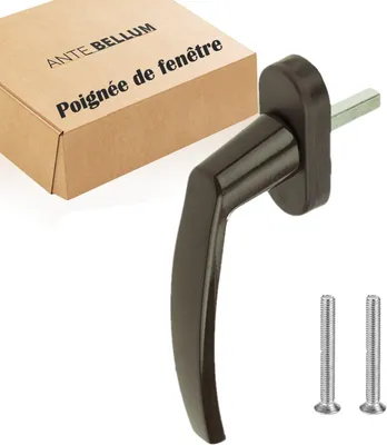 Imagen del producto de Manija para ventana de aluminio marrón, 35 mm, 1 unidad, para ventanas y puertas