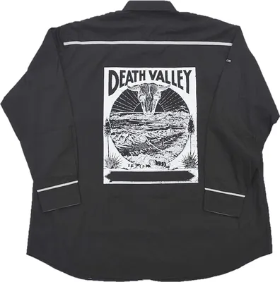 Produktbild von Übergrößen Herrenhemd von KAMRO Schwarz Rückenprint 9XL