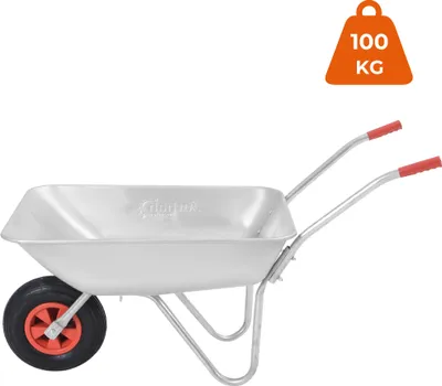 Produktbild von Schubkarre LARRY verzinkt, max. Kapazität 80 l/100 kg, silber/schwarz