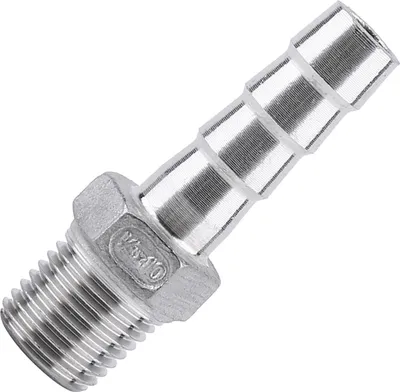 Obrázek produktu pro Nerezová závitová tvarovka Barb Hose Tail Connector (1/4 "x10mm)