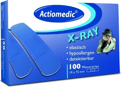 Produktbild von Gramm Medical Actiomedic X-RAY + ELASTIC Pflasterstrips, 19 x 72 mm 100 Stk
