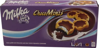 Obrázek produktu pro Milka Choco Mini sušenky plněné lahodným, jemným mléčným krémem 185g
