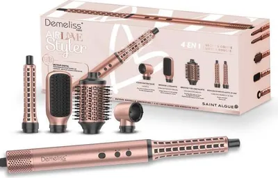 Image de Brosse Soufflante Multistyler Demeliss Airflow Styler, Sèche et Coiffe, Lisse et Boucle, Coloris Exclusif, 5 Accessoires