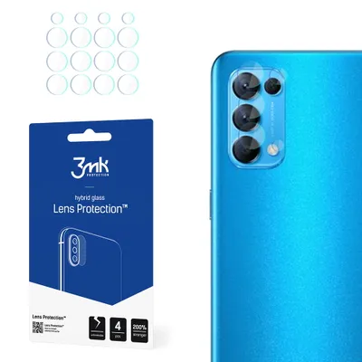 Produktbild von 3mk Hybridglas Lens Protection für Oppo Reno 5 4G Kamera Objektiv Kameralinse 0,16mm 6H (4 Stück)