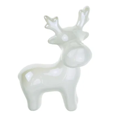 Produktbild von Rentier weiß Perle 13,4 cm