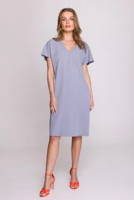 Productafbeelding van Stylove dames midi-jurk Valtida, kleur: asgrijs, maat: XXL