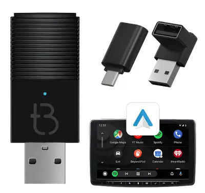 Produktbild von TRADEBIT Bezdrôtový Android Auto MINI adaptér USB-A a Type-C Dongle Box pre Android Smartphone, kompatibilný s 98 % automobilov, estetický dizajn