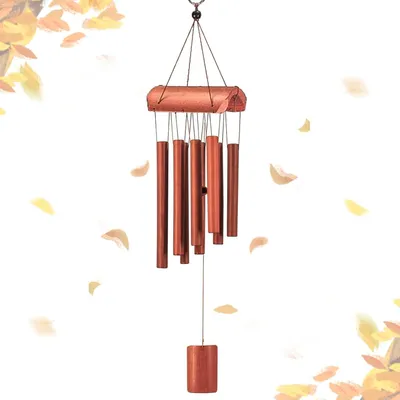 Produktbild von Bambus Windspiel 8 Röhren, Holz Windglocken, Handgemacht, für Garten