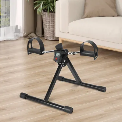 Produktbild von Izrielar Mini Bike Heimtrainer, Fahrrad Beintrainer mit LCD-Display, Pedaltrainer Faltbares, Fahrradtrainer Einfach zu Bedienen, Schwarz