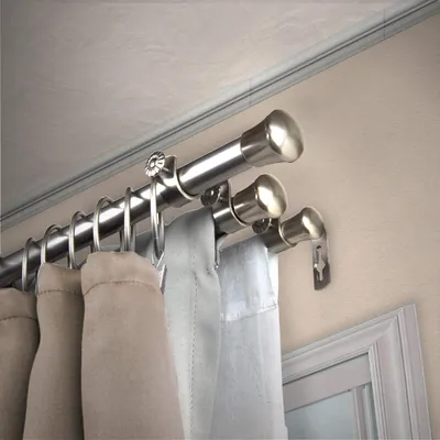 Produktbild von Rod Desyne Gardinenstange, 3,5 cm, 71,1-121,9 cm, Nickel satiniert