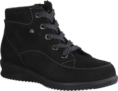 Produktbild von Finn Comfort Parsenn, Damen Boots, gefüttert, Black, Leder, Wechselfußbett - Marken Finn Comfort, Schwarz, leder (nubukrona)