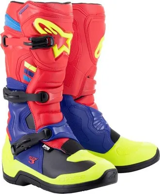 Zdjęcie produktu dla boty TECH 3, ALPINESTARS (červená/modrá/žlutá fluo/černá, vel. 38)