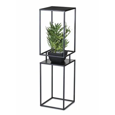 Immagine prodotto di Aiuola nera a 2 livelli in metallo 87 cm industriale
