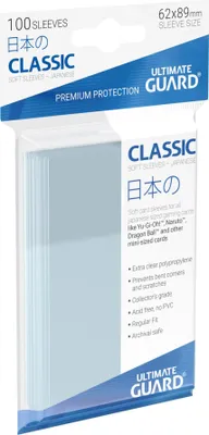 Produktbild von Ultimate Guard Classic Soft Sleeves Japanische Größe Transparent (100)