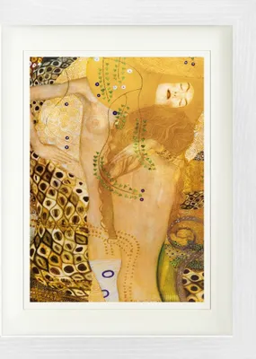 Produktbild von Gustav Klimt Gerahmtes Bild Mit Edlem Passepartout | Wand-Bilder | Im Bilderrahmen - Wasserschlangen, 1904-07 (40 x 30 cm)