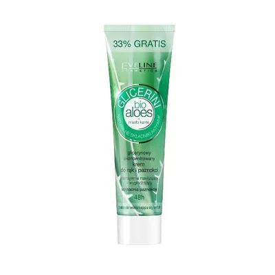 Produktbild von Eveline Cosmetics Glycerin Aloe Vera Hand Cream 100ml - Moisturizing and Regenerating for Dry Hands