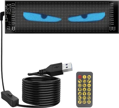 Produktbild von Bunte Augenlampe, flexibler weicher Bildschirm für Fenster, DIY, dynamische LED-Leuchten, Smartphone-Steuerung, wasserdichte LED-Augen für Autofenster