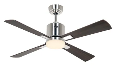 Immagine prodotto di Ventilatore da soffitto ECO NEO III 103 cromato spazzolato - Noce/Ciliegio WiFi con luce