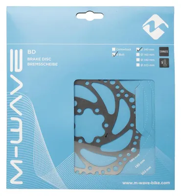 Produktbild von Messingschlager Bremsscheibe BD-140 Ø=140mm, M-WAVE, Edelstahl, 6-Loch, silber