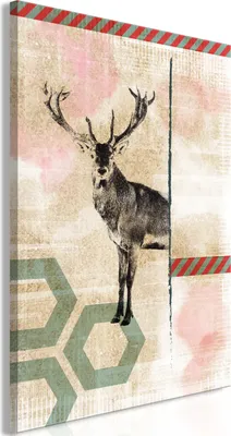 Produktbild von Italienischer Leinwand Leinwandbild - Lost Deer (1 Part) Vertical 40x60 cm Tiere g-A-0328-b-a
