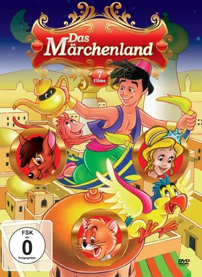 Produktbild von Das Märchenland, 7 Filme: Peter und der Wolf / Die Bremer Stadtmusikanten / Aladin und die Wunderlampe / Schneewittchen / Goldie - Das Rehlein / Küss den Froschkönig / Der gestiefelte Kater