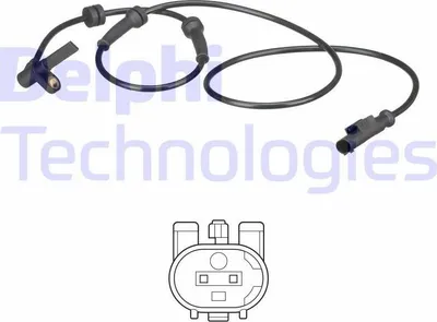 Produktbild von DELPHI ABS Sensor Raddrehzahl für FIAT PUNTO (188) SS20578