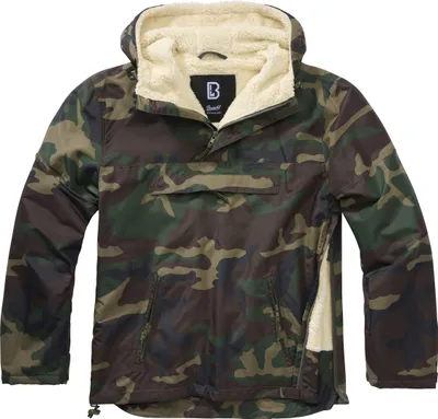 Obrázek produktu pro Pánská větrovka Brandit Windbreaker Sherpa woodland - 4XL
