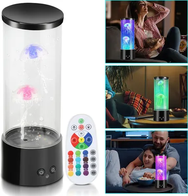 Immagine prodotto di Fiqops LED Meduse Night Lights Luce d'atmosfera RGB decorativa Acquario Lava Lampada Artificiale Colorata